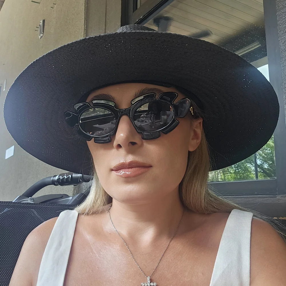 $287 Janessa Leone Sherman Straw Fedora In black XL - Picture 7 of 12